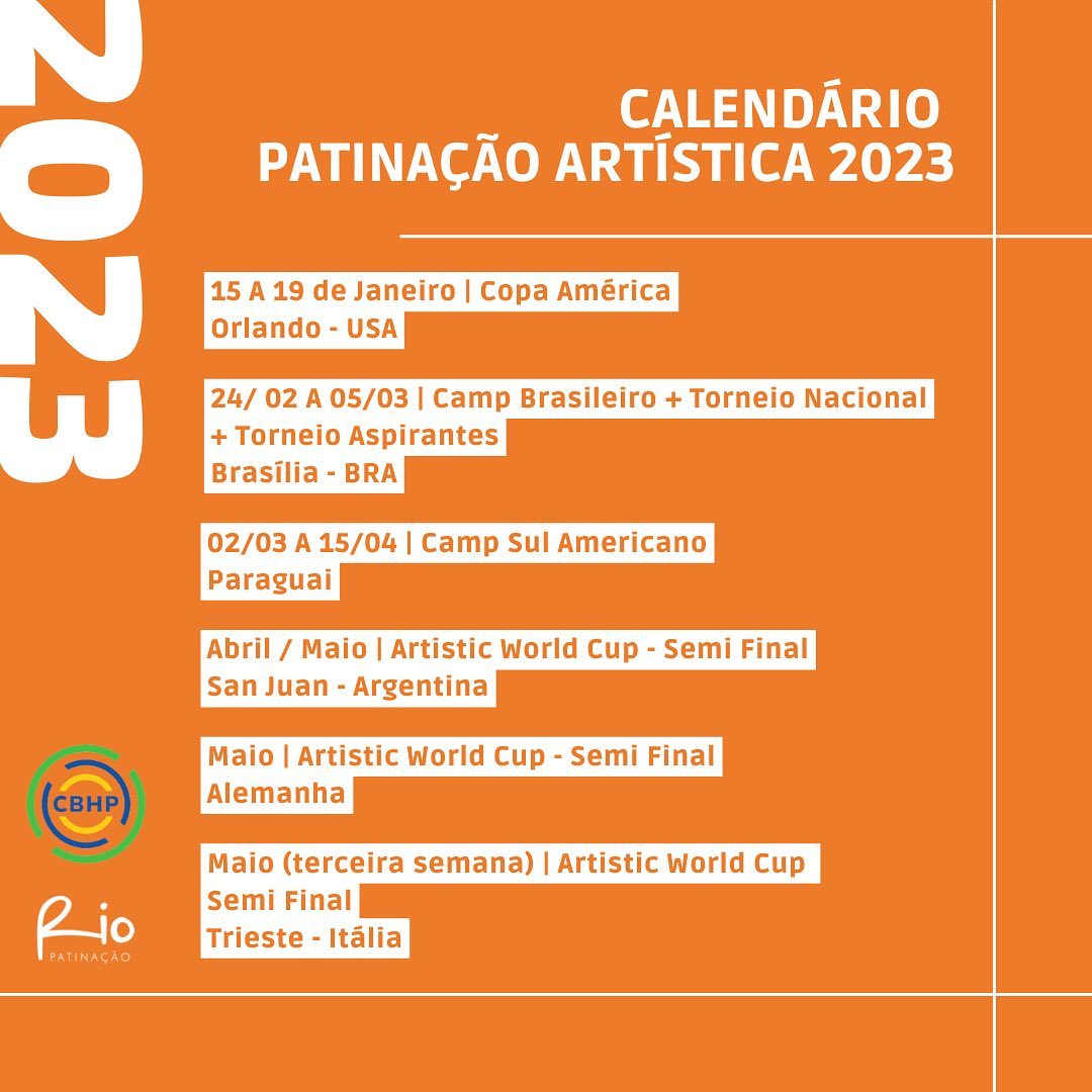 Calendário Oficial da Patinação Artística Sobre Rodas 2023