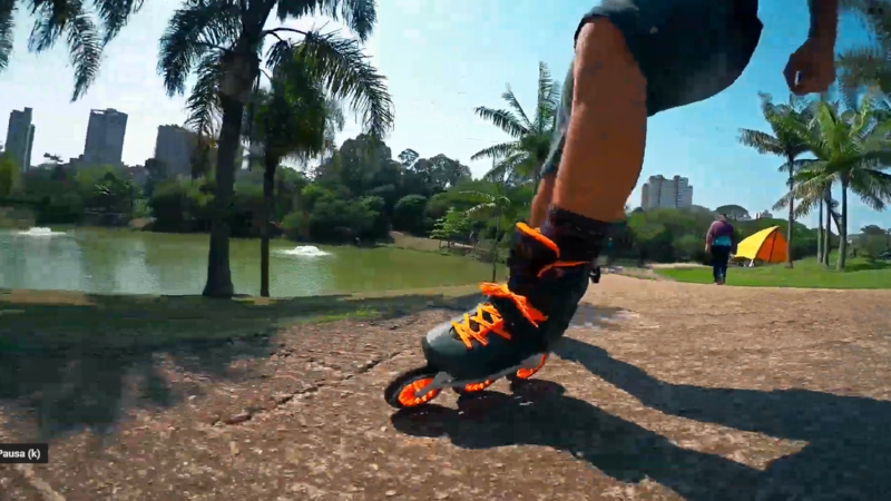 PATINS INLINE FREESTYLE TRAXART R3 CINZALARANJA 110MM ABEC 9 CROMO