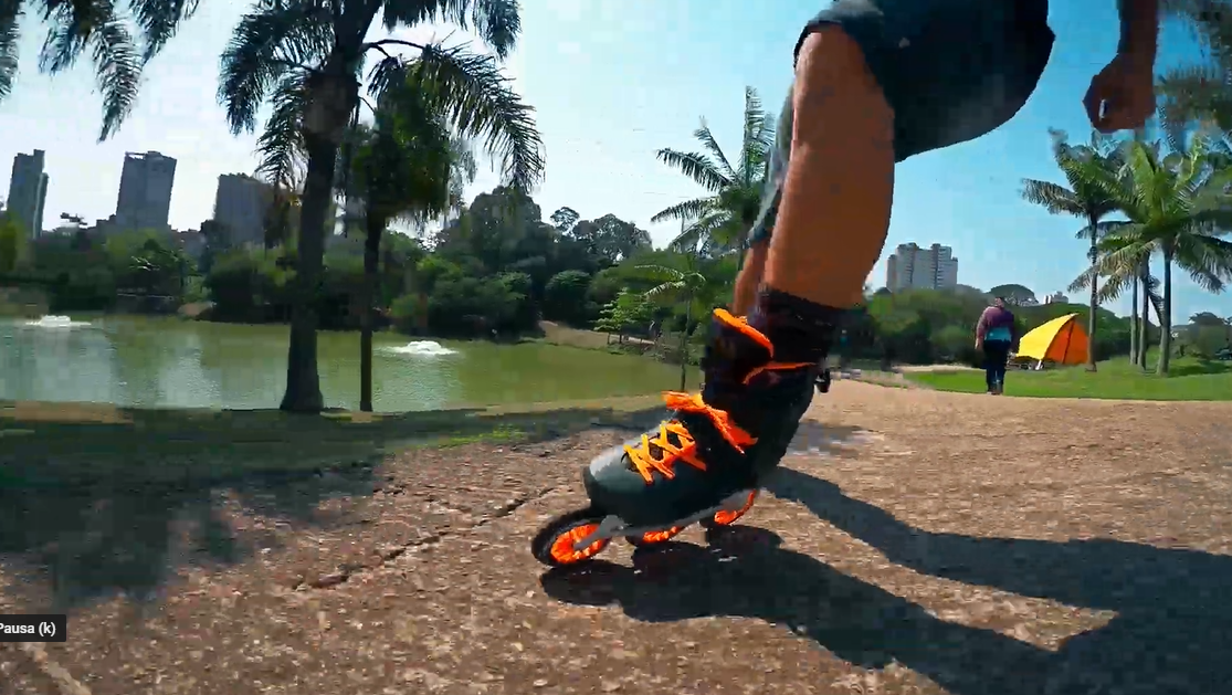 PATINS INLINE FREESTYLE TRAXART R3 CINZALARANJA 110MM ABEC 9 CROMO