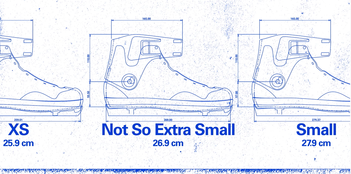 THEM SKATES presents our “Not So Xtra Small” shell and “Shmedium” shell