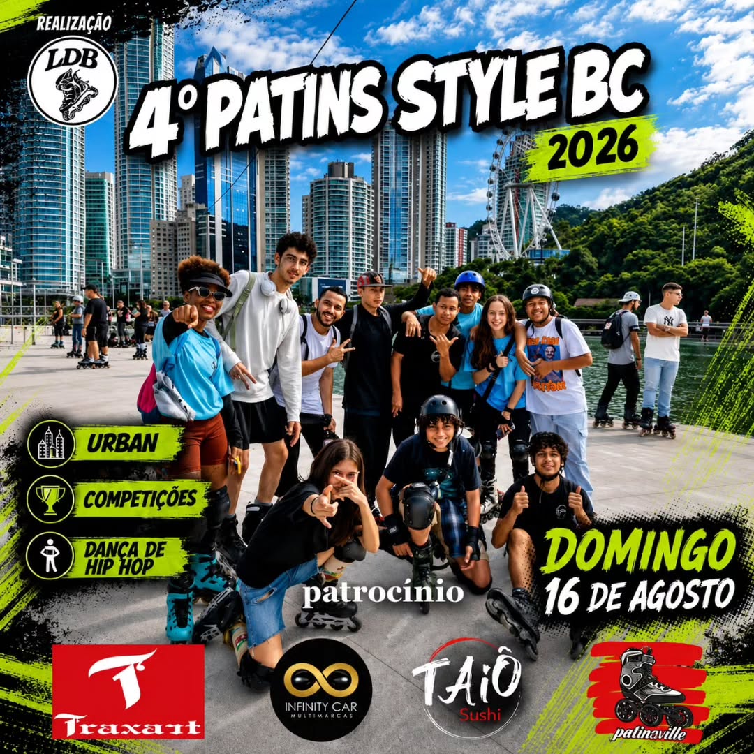 4º Patins Style BC 2026 acontece em Balneário Camboriú