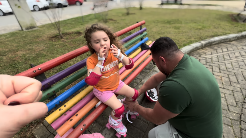 A DIVA ANDOU DE PATINS PELA PRIMEIRA VEZ | ela se machucou?