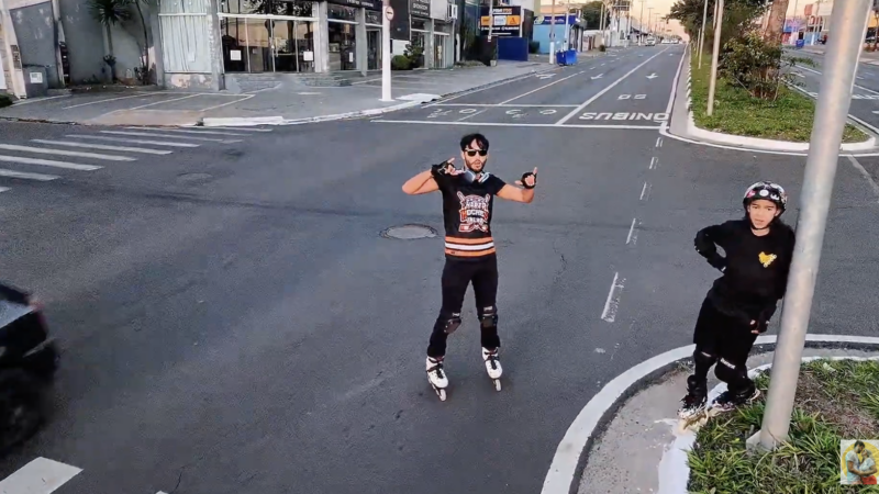 DESCEMOS A OLÍVIO FRANCISCINI DE PATINS | Eu de FAKE, Nicolas de frente e James na missão 🎥 @dronewo