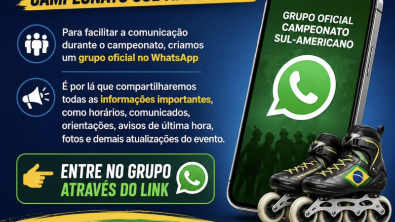 Está chegando a hora! Faltam poucos dias para o Campeonato Sul Américano / Brasileiro..