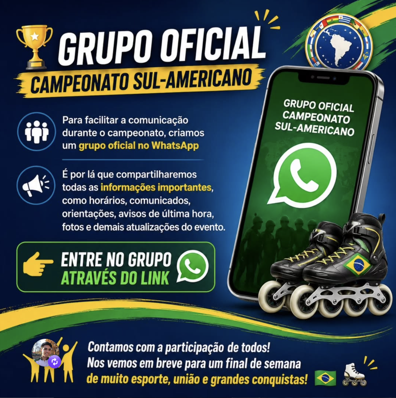 Está chegando a hora! Faltam poucos dias para o Campeonato Sul Américano / Brasileiro..